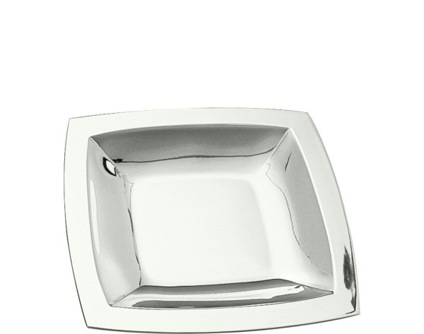 Quadratische Silberschale in Sterling-Silber, 21 x 21 cm
