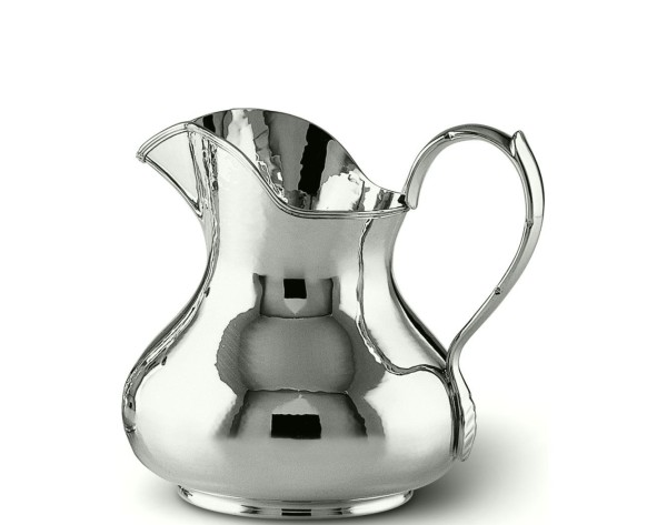 Silberner bauchiger Wasserkrug in Sterling-Silber, Höhe 20 cm, 1,8l