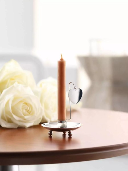 Tischkerzenhalter Herz 925 Sterling-Silber