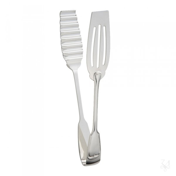 Spargelzange Model Augsburger Faden in Sterling Silber