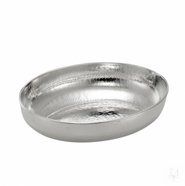 Ovaler gehämmerter Brotkorb in Sterling-Silber. Maße: 22,5 x 17 cm