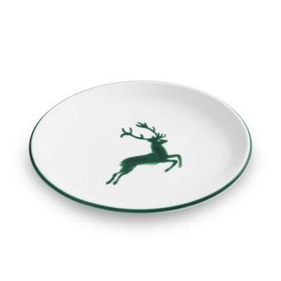 Grüner Hirsch, Desserteller, 20cm, 6 Stück
