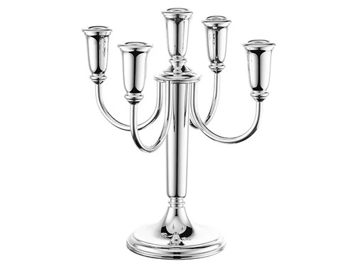 5-lichtiger Silberleuchter Ambassador in versilbert, Höhe 24 cm