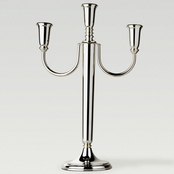 Silberleuchter Ambassador 3-lichtig in versilbert, Höhe 33 cm