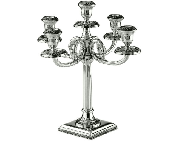 5-armiger Silberleuchter Empire in Sterling-Silber, Höhe 40 cm