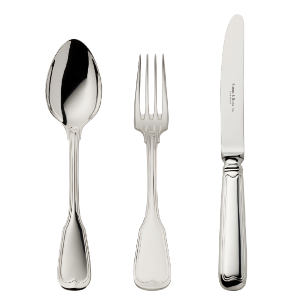 3-tlg. Kinderbesteck Alt-Faden, Sterling-Silber