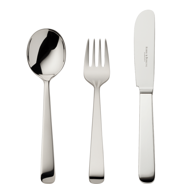 3-tlg.Kinderbesteck Alta in 150 g massiv versilbert